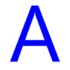 Letter A Blue